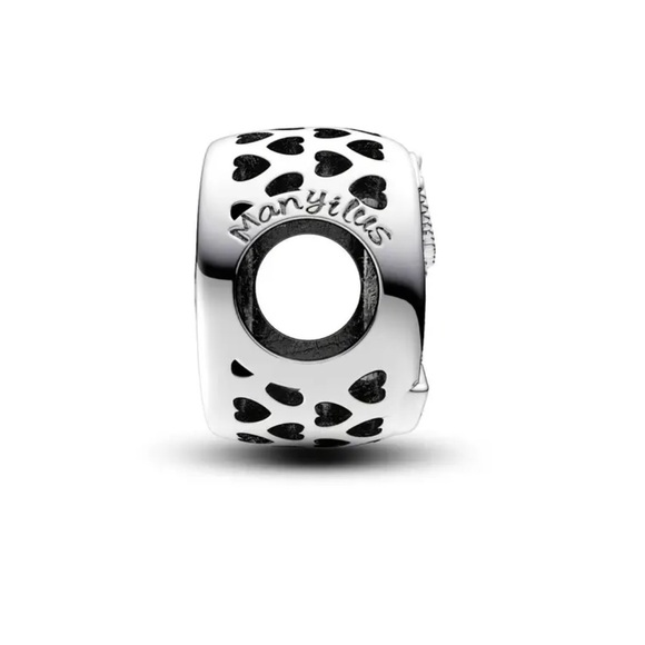 Summer Swim Charm with Palm Tree and Umbrella Design 925 Sterling Silver - Picture 4 of 10